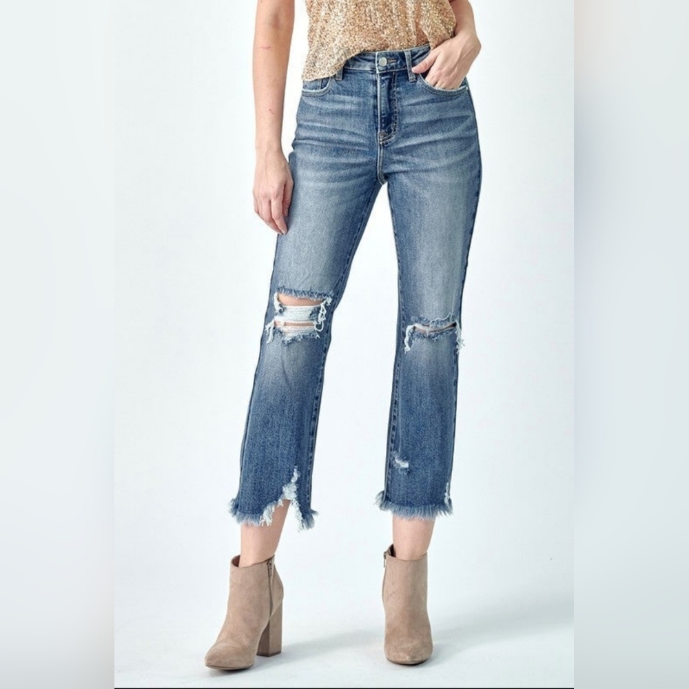 NWOT Risen Bella High Rise Distressed Jeans - Size 13/31 - New Never Worn